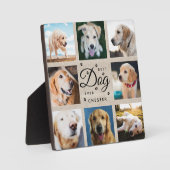 Hondenherdenking Geschenk Beste Hond Ooit Rustieke Fotoplaat (Voorkant)