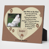 Hondenherdenking - Pootafdrukken op mijn hart - Be Fotoplaat (Zijkant)