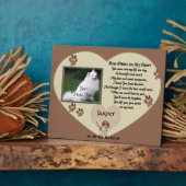 Hondenherdenking - Pootafdrukken op mijn hart - Be Fotoplaat (Zijkant)