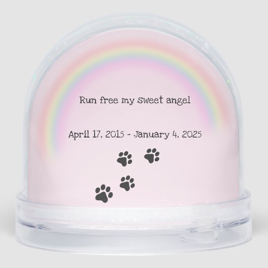 Hondenherdenking Sneeuwbol (Achterkant)