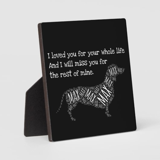 Hondenherdenkingbord - Gepersonaliseerd Honden Dac Fotoplaat (Voorkant)