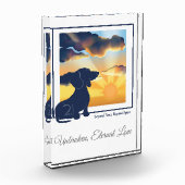 Hondenherdenkings-acryl fotoblock - Dachshund Fotoblokken (Links)