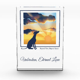 Hondenherdenkings-acryl fotoblock - Sighthound Fotoblokken