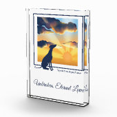 Hondenherdenkings-acryl fotoblock - Sighthound Fotoblokken (Rechts)