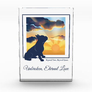 Hondenherdenkings-acryl fotoblok - Franse Bulldog
