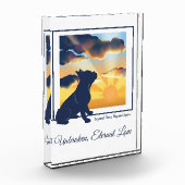 Hondenherdenkings-acryl fotoblok - Franse Bulldog (Links)