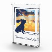 Hondenherdenkings-acryl fotoblok - Franse Bulldog (Rechts)