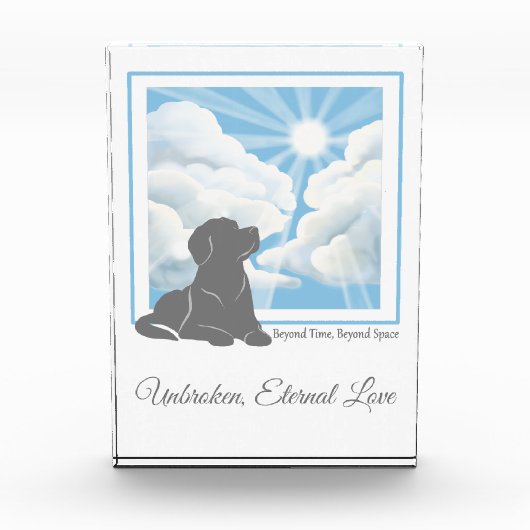 Hondenherdenkings-acryl fotoblok - Labrador (Voorkant)