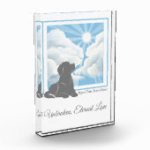 Hondenherdenkings-acryl fotoblok - Labrador (Links)
