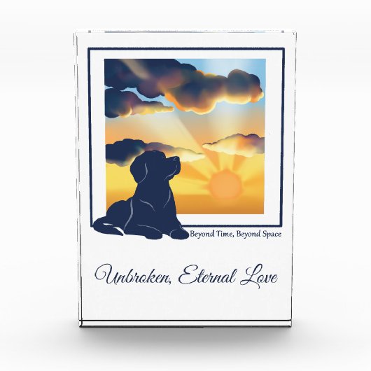 Hondenherdenkings-acryl fotoblok - Labrador (Voorkant)