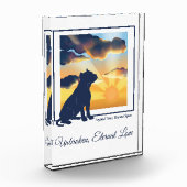Hondenherdenkings-acryl fotoblok - Pitbull (Links)
