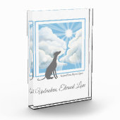 Hondenherdenkings-acryl fotoblok - Sighthound (Links)