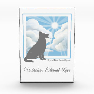 Hondenherdenkings-acryl fotoblok - Sighthound