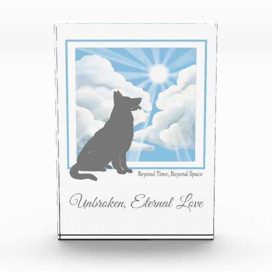 Hondenherdenkings-acryl fotoblok - Sighthound (Voorkant)