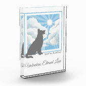 Hondenherdenkings-acryl fotoblok - Sighthound (Links)