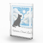Hondenherdenkings-acryl fotoblok - Sighthound (Rechts)