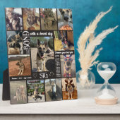 Hondenherdenkingsgeschenk Fotocollage Fotoplaat (Zijkant)
