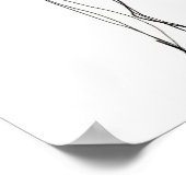 Hondenhoekige minimalistische lijn art III Poster (Hoek)