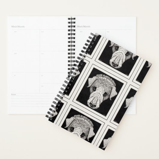 Hondenhoofd Patroon door Julie de Graag 2022 Planner (Display)