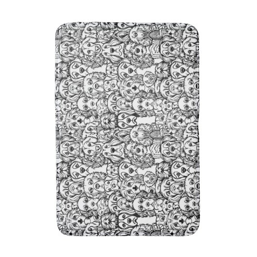 Hondenhoofdpatroon Badmat (Voorkant Verticaal)