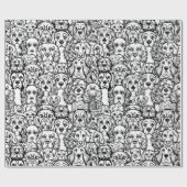 Hondenhoofdpatroon Cadeaupapier (Vlak)