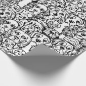 Hondenhoofdpatroon Cadeaupapier (Hoek)