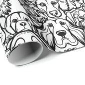 Hondenhoofdpatroon Cadeaupapier (Rol Hoek)