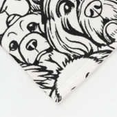 Hondenhoofdpatroon Fleece Deken (Hoek)