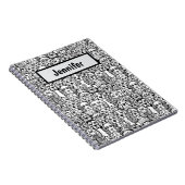 Hondenhoofdpatroon gepersonaliseerd notitieboek (Rechterzijde)