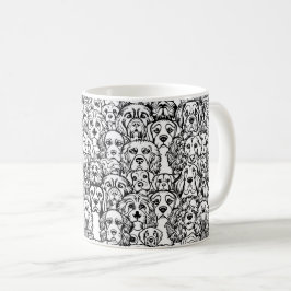 Hondenhoofdpatroon Koffiemok
