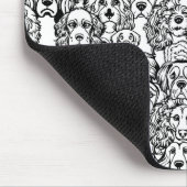 Hondenhoofdpatroon Muismat (Hoek)