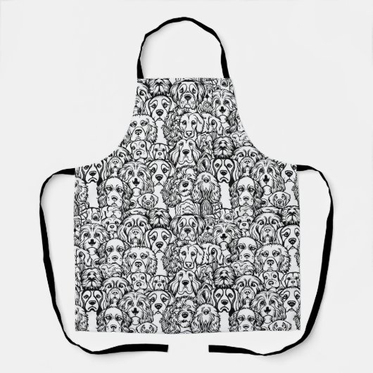 Hondenhoofdpatroon Schort (Voorkant)