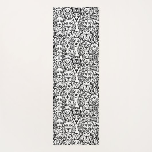 Hondenhoofdpatroon Yogamat (Achterkant)