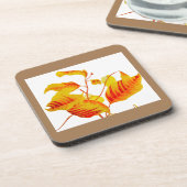 Hondenhout Bladeren op Onderzetters (Linkerzijde)