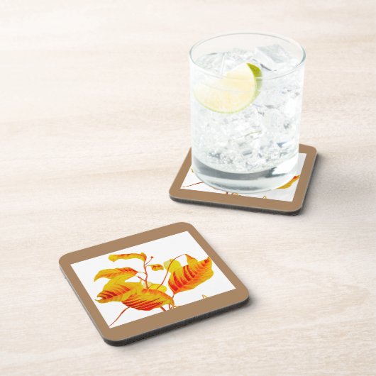 Hondenhout Bladeren op Onderzetters (Rechterzijde)