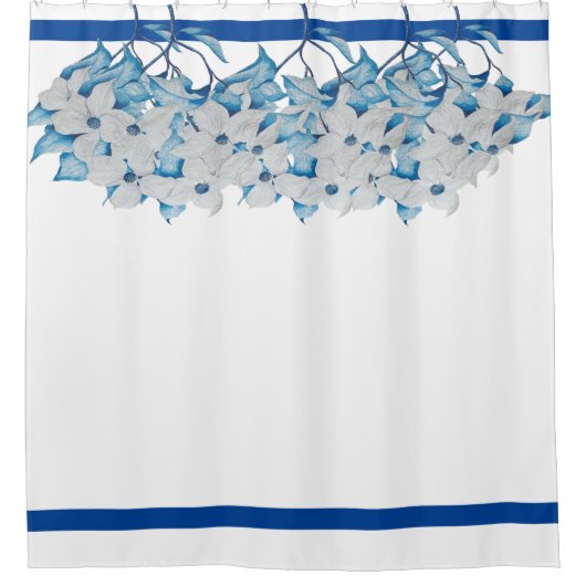 Hondenhout Bloemen op een Douchegordijn (Voorkant)