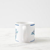 Hondenhout Bloemen op een Espresso Mok (Achterkant)