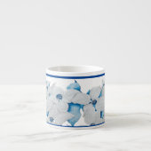 Hondenhout Bloemen op een Espresso Mok (Voorkant)