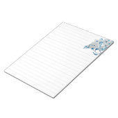 Hondenhout Bloemen op een groot Notitieblok (Schuin)