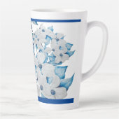 Hondenhout Bloemen op een grote latte Mok (Rechts)