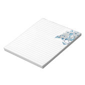 Hondenhout Bloemen op een Middelgroot Notitieblok (Linkerzijde)