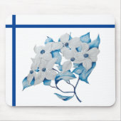 Hondenhout Bloemen op een Muismat (Voorkant)