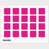 Hondenhout Roos Vierkante Sticker (Vel)