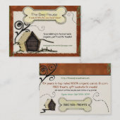 Hondenhuis BIOLOGISCH HUISDIER BEHANDELT VOEDSEL Visitekaartje (Voorkant / Achterkant)