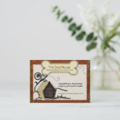 Hondenhuis BIOLOGISCH HUISDIER BEHANDELT VOEDSEL Visitekaartje (Staand voorkant)