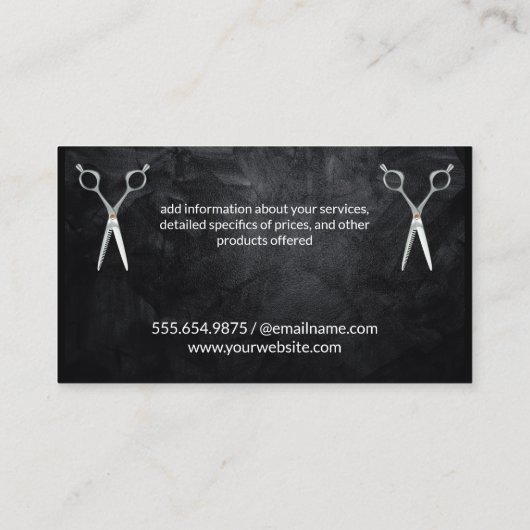 Hondenhuis en schaar | Groomer Trainer Visitekaartje (Achterkant)