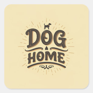 Hondenhuis met Dog Icon Sticker