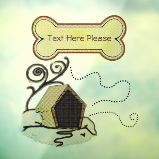 Hondenhuis Raamsticker (Vel 3)