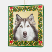 Hondenhuisdier Fototemplate Kerstboom Ornament (Links)