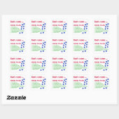 Hondenhuisregels - regels om naar te leven vierkante sticker (Vel)